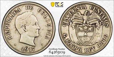 1917 50C Restrepo-416.2 Philadelphia VF25