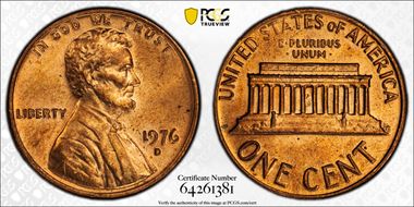 1976-D 1C MS65RD