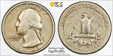 1934 25C DDO, FS-101 VF25