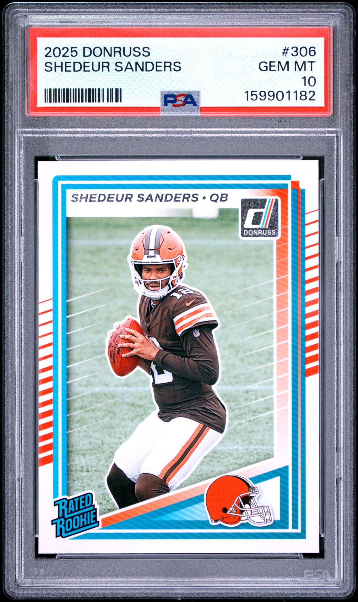 2025 PANINI DONRUSS SHEDEUR SANDERS  306 GEM MT 10 front
