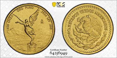 2024-Mo 1/20 oz Libertad Au MS70