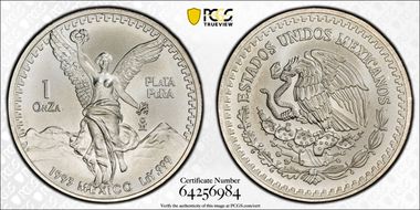 1993-Mo Onza Libertad Ag MS68