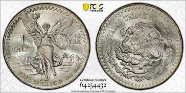 1985-Mo Onza Libertad Ag MS68