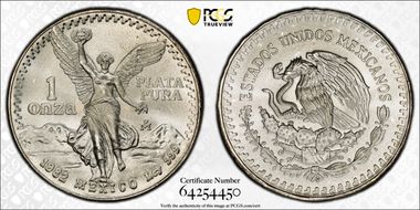 1982-Mo Onza Libertad Ag MS67