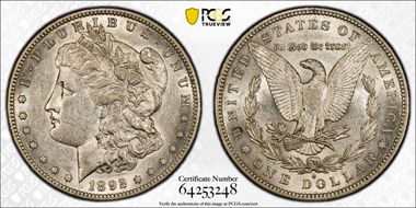 1892-S $1 AU55