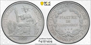 1909-A Piastre Lec-292 AU58