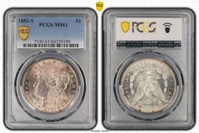 1882-S $1 MS61