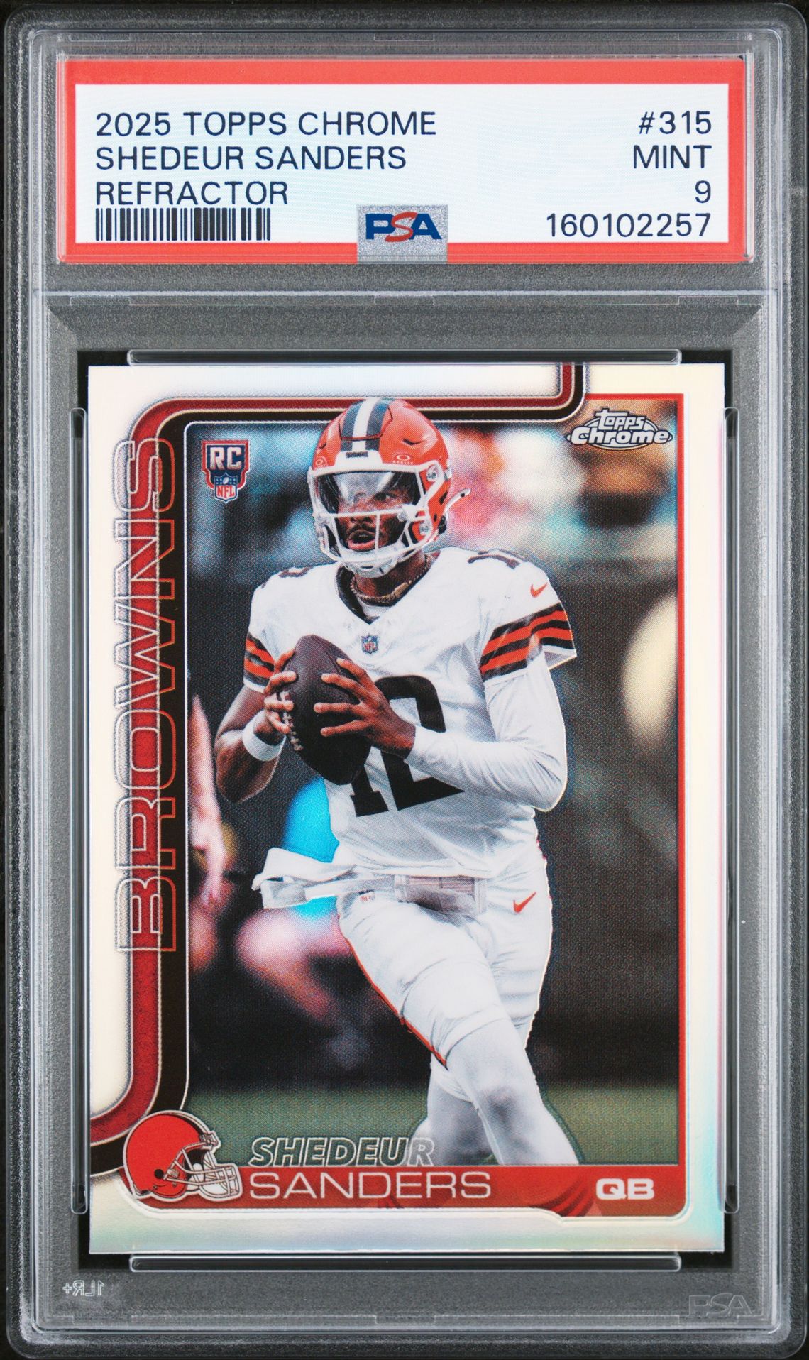 2025 Topps Chrome Shedeur Sanders #315 (Refractor) Mint 9 front