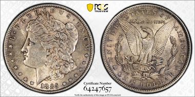 1885 $1 AU58