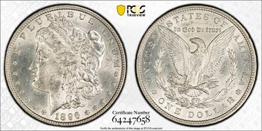 1896 $1 MS62