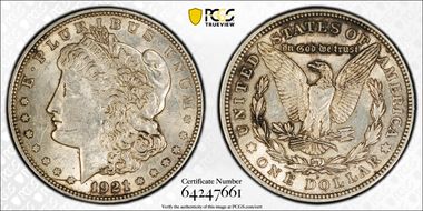 1921-D $1 AU58
