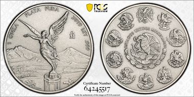 2019-Mo Onza Libertad Ag - Antiqued SP70
