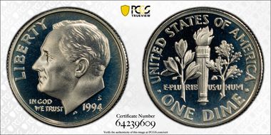 1994-S 10C Silver PR68DCAM