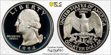 1994-S 25C Silver PR68DCAM