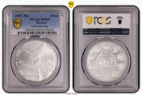 2007-Mo Onza Libertad Ag MS69