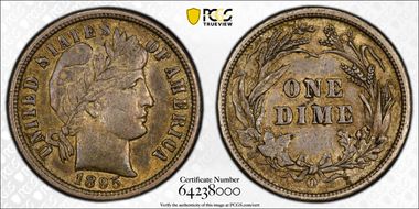 1895-O 10C AU50