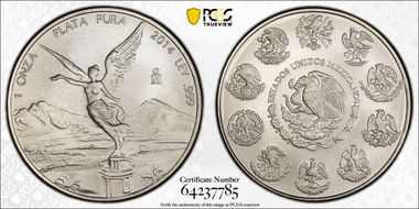 2014-Mo Onza Libertad Ag MS70