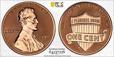 2019-W 1C Shield - Reverse Proof PR68