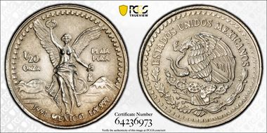 1991-Mo 1/20 oz Libertad Ag N1