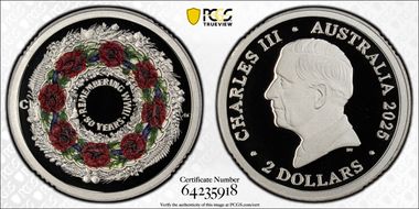 2025-C $2 Remembering WWII Colorized  Ag PR70DCAM
