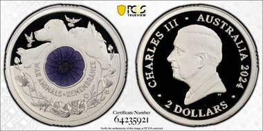 2024-C $2 War Animal Remembrance Ag Colorized PR70DCAM