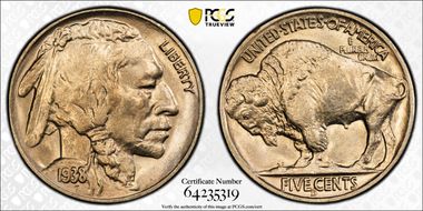 1938-D/S 5C Overmintmark, FS-513 MS66