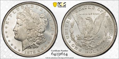 1878 8TF $1 VAM 3, Spiked Eye MS62