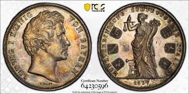 1837 2 Th D-581 Monetary Union AU55
