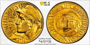 1915-S G$1 Panama-Pacific MS63