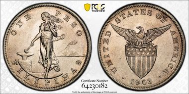 1903 Peso KM-168 Ag AU55