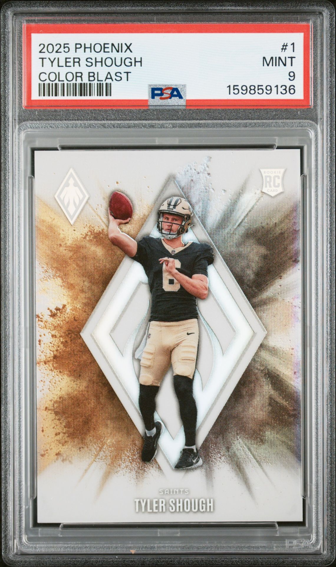 2025 Panini Phoenix Color Blast Tyler Shough #1 Mint 9 front