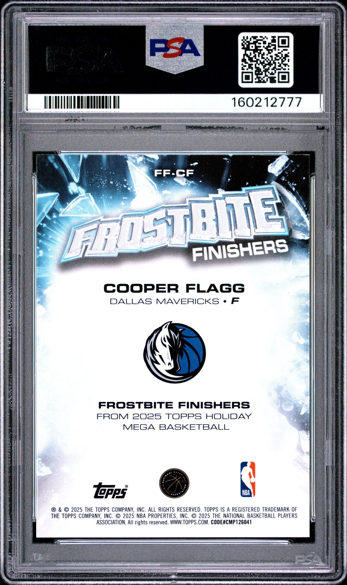 2025 Topps Holiday Frostbite Finishers Cooper Flagg #Ff-Cf Mint 9 back