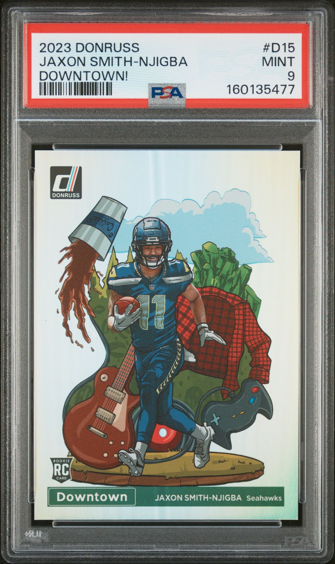 2023 Panini Donruss Downtown! Jaxon Smith-Njigba #D15 Mint 9 front
