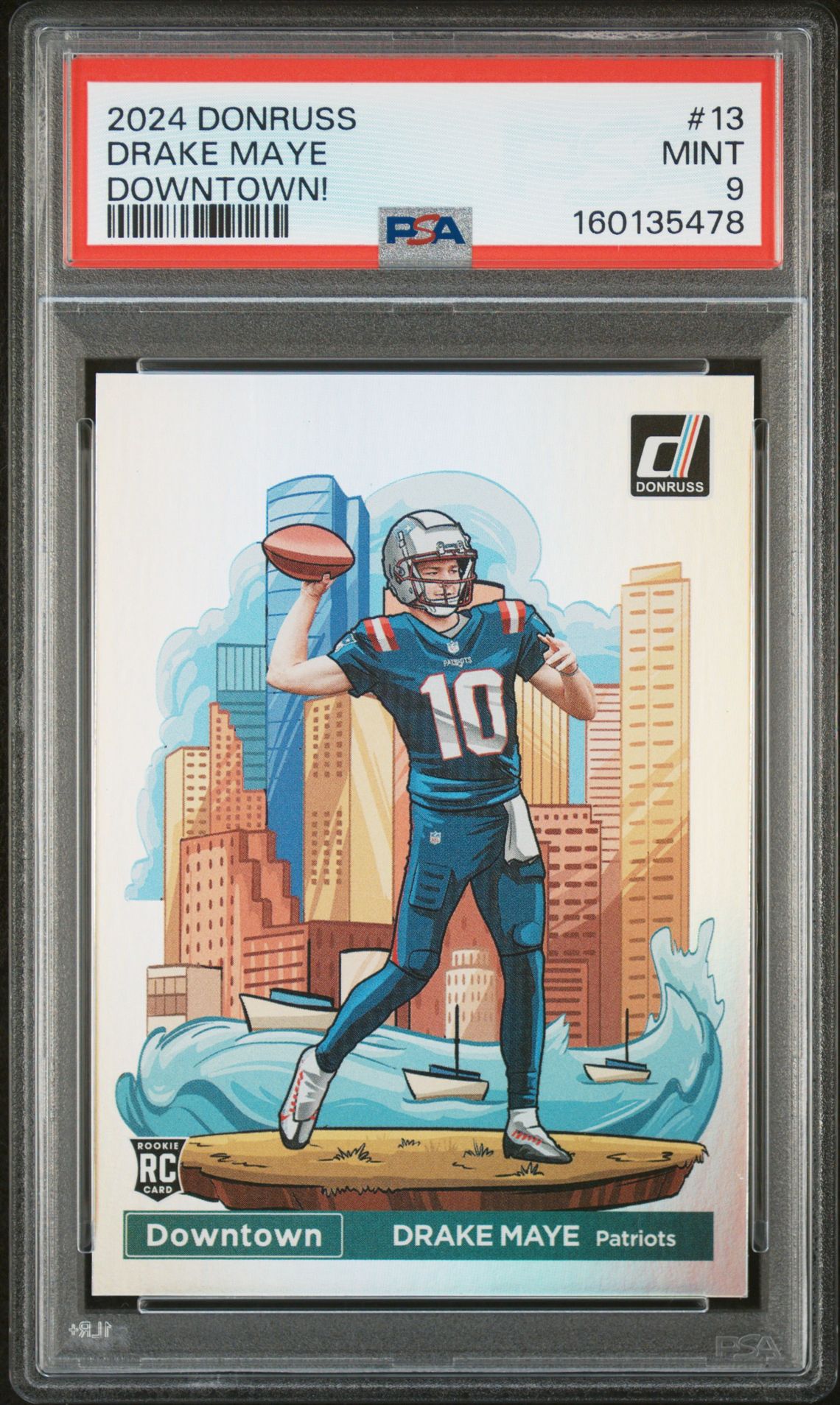 2024 Panini Donruss Downtown! Drake Maye #13 Mint 9 front