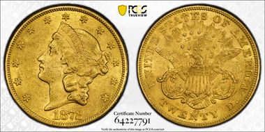 1872-CC $20 AU55