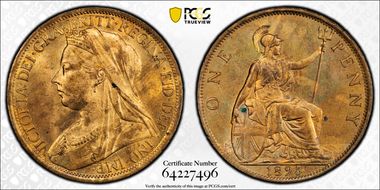 1895 1D S-3961 MS64RB