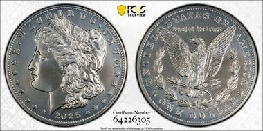 2025 $1 Morgan Dollar MS70