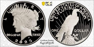 2025-S $1 Peace Dollar PR70DCAM