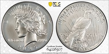2025 $1 Peace Dollar MS70