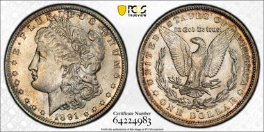 1891-O $1 MS64