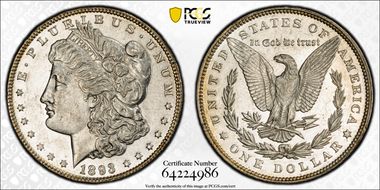 1893 $1 AU53