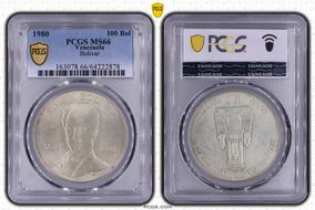 1980 100 Bol Bolivar MS66