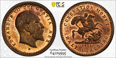 1902 1/2 Far Coronation Model MS64RB
