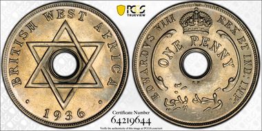 1936-KN 1D Edward VIII KM-16 MS65