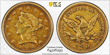 1851-C $2.50 XF40