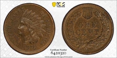 1874 1C AU50BN