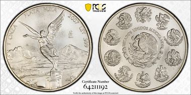 2007-Mo Onza Libertad Ag MS68