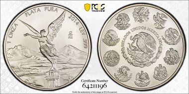 2014-Mo Onza Libertad Ag MS69