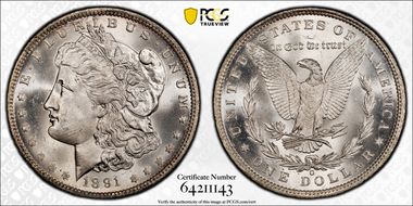 1891-O $1 MS66