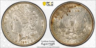 1890-S $1 AU50